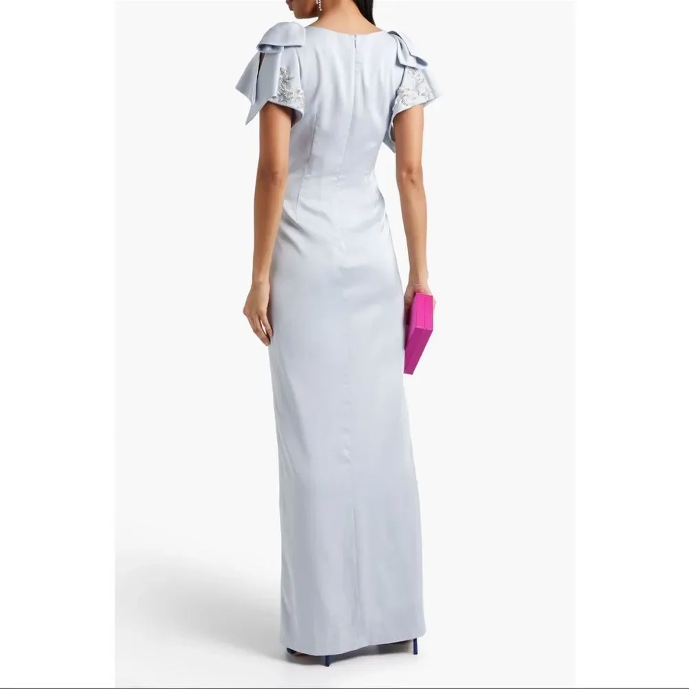 ✨ NWT Marchesa Notte Embellished Satin Crepe Gown ✨